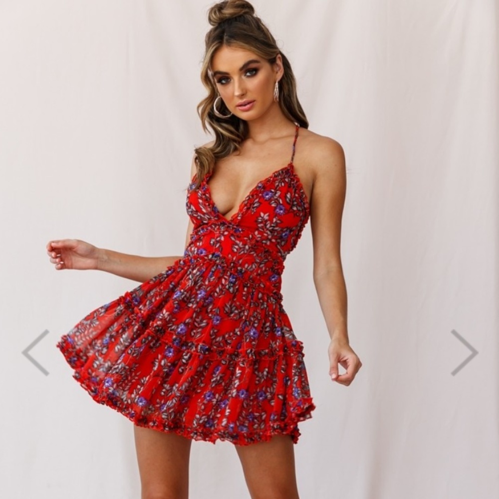 Selfie Leslie / Angel Biba Cami Strap Ruffle Dress